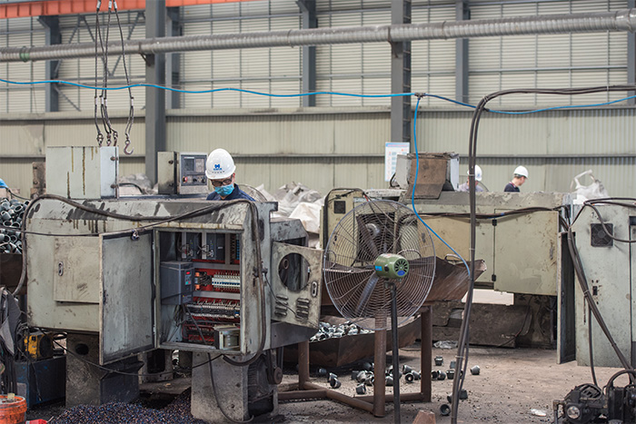 海门网架配件-锥头加工车间